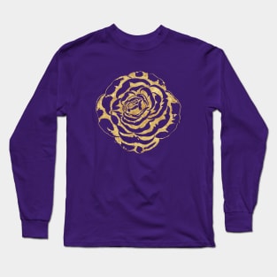 Elegant romantic gold rose Long Sleeve T-Shirt